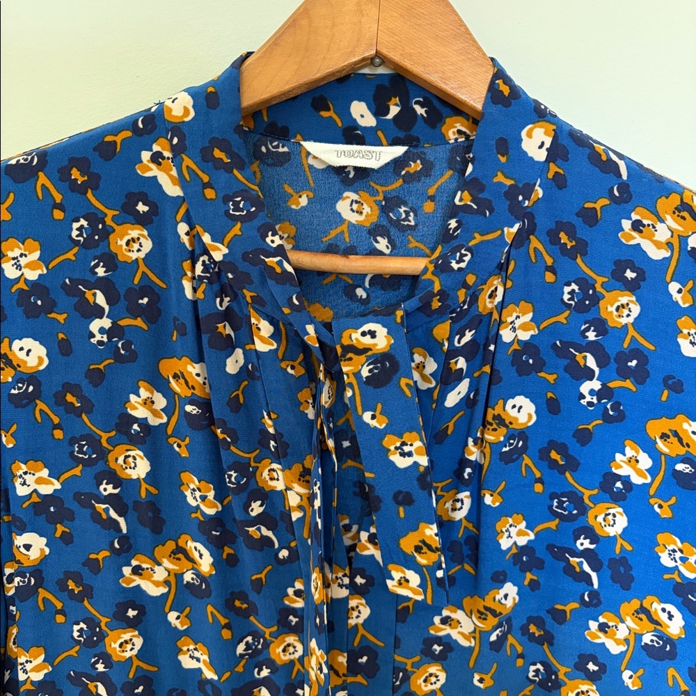 TOAST blue prairie floral dress sz M / UK12/US8